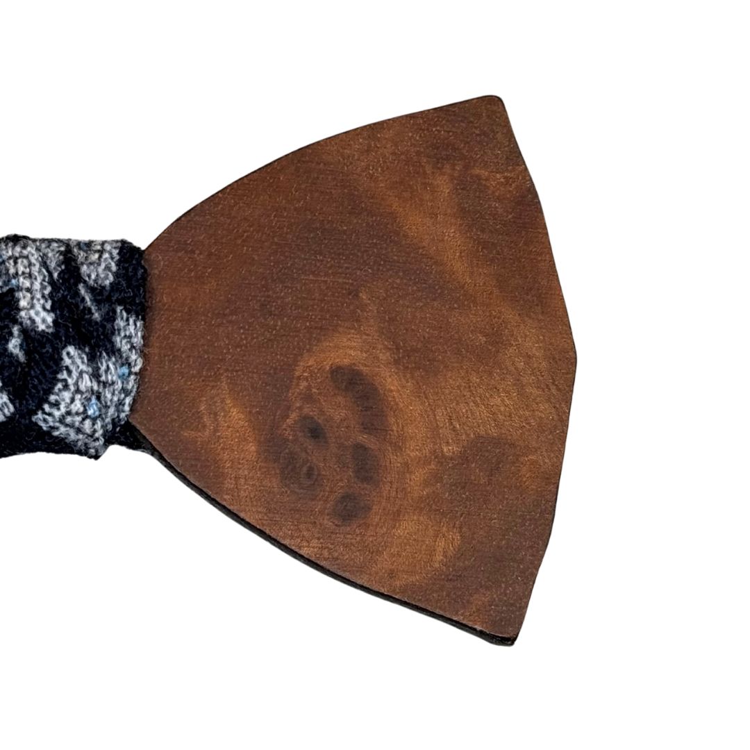 Papillon Annodato in Legno - Nodo in Lana Made in Italy