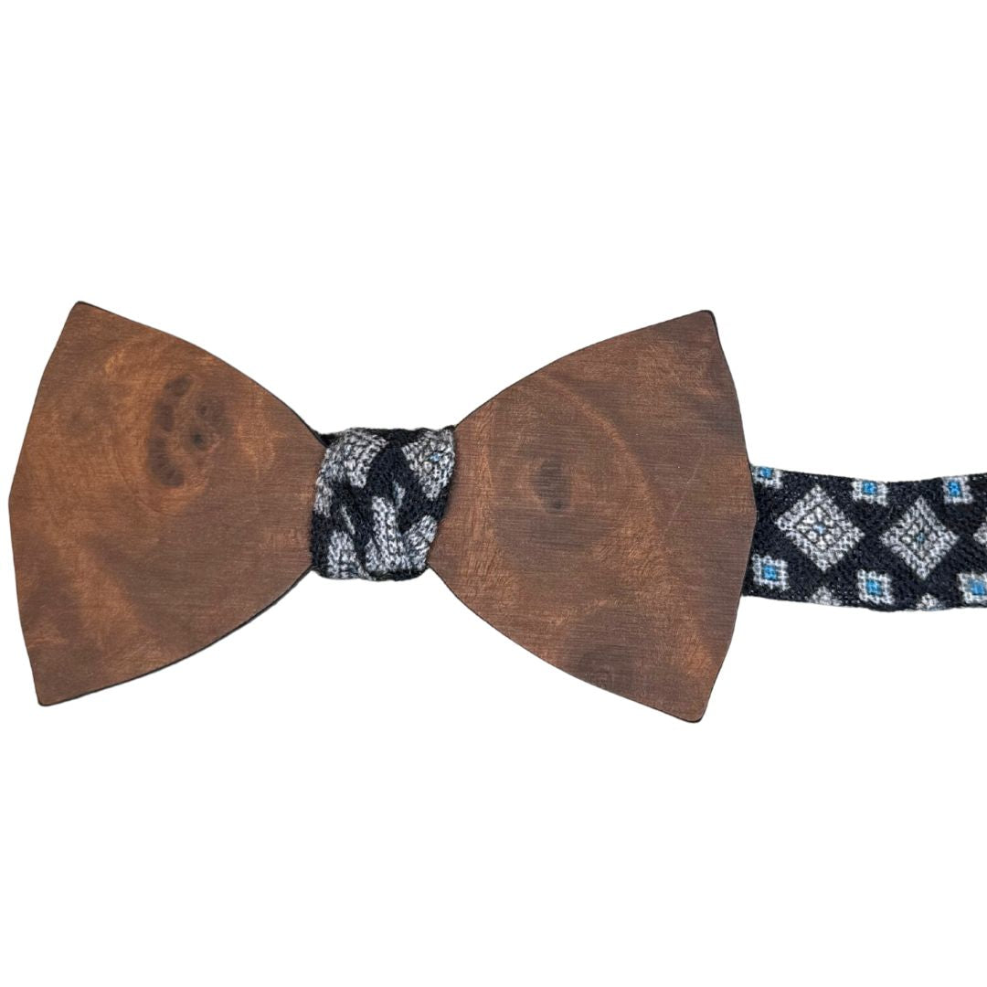 Papillon Annodato in Legno - Nodo in Lana Made in Italy