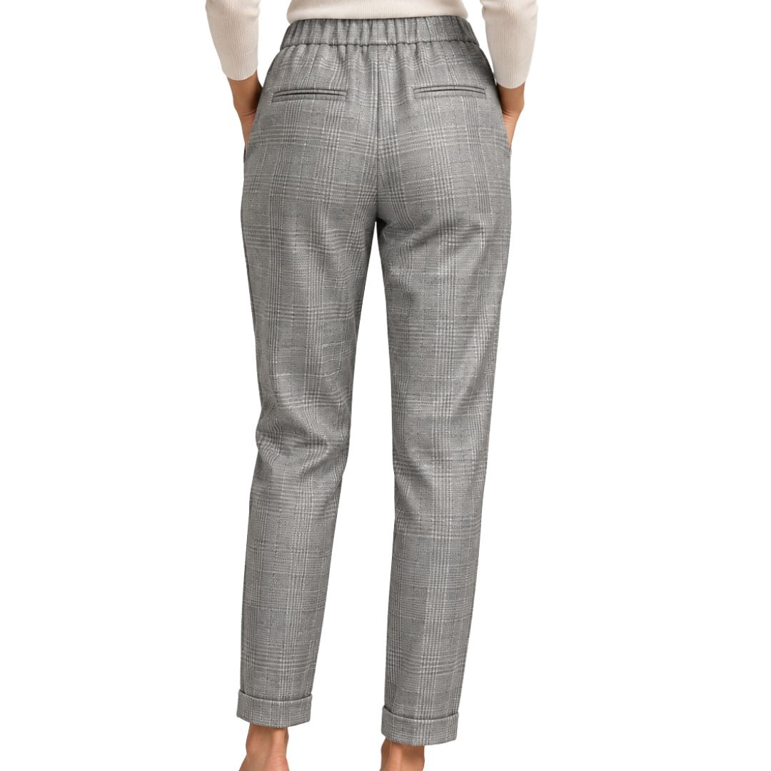 Pantalone donna principe di galles lurex made in Italy