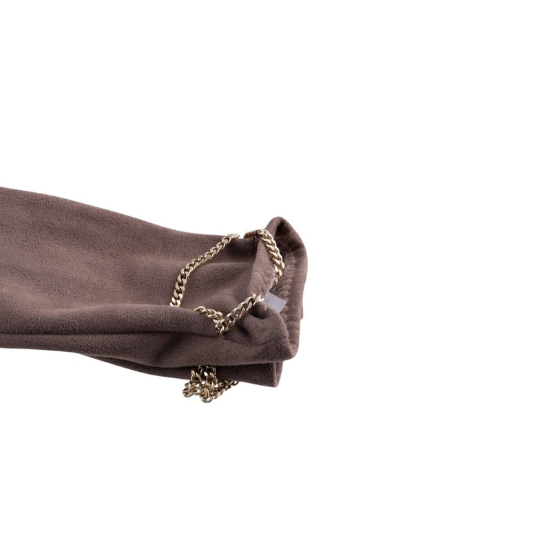 Guanti touch con catenella decorativa con scamosciato morbido e interno termico