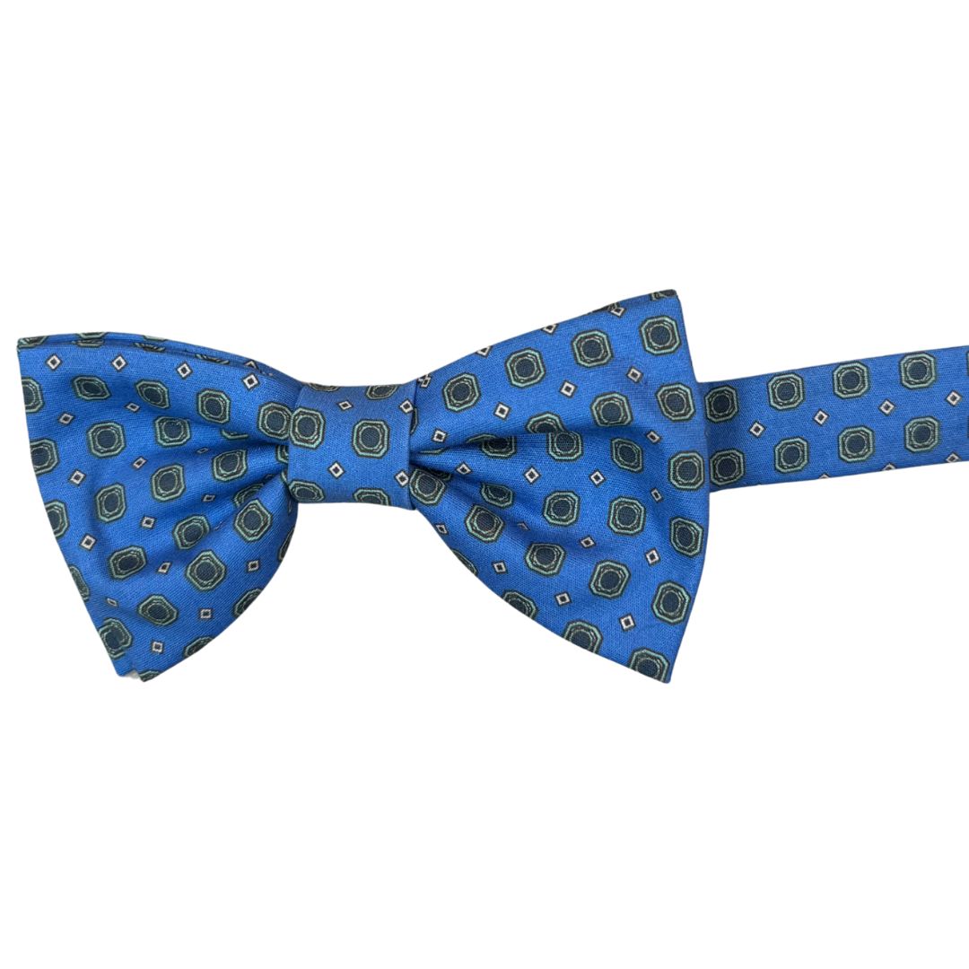 Papillon cotone annodato a mano fantasia quadrati Centopercento Camicie Made in