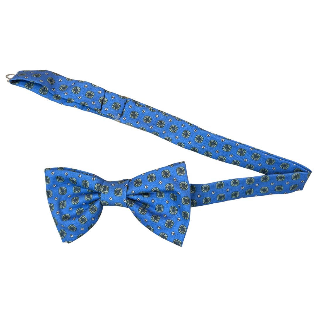 Papillon cotone annodato a mano fantasia quadrati Centopercento Camicie Made in