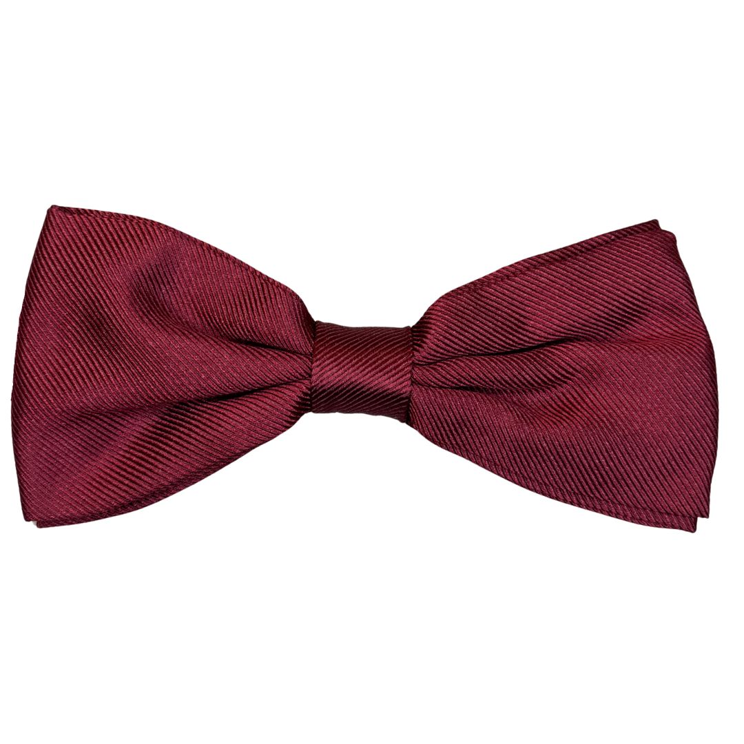 Papillon annodato a mano regolabile in seta motivo twill tinta unita