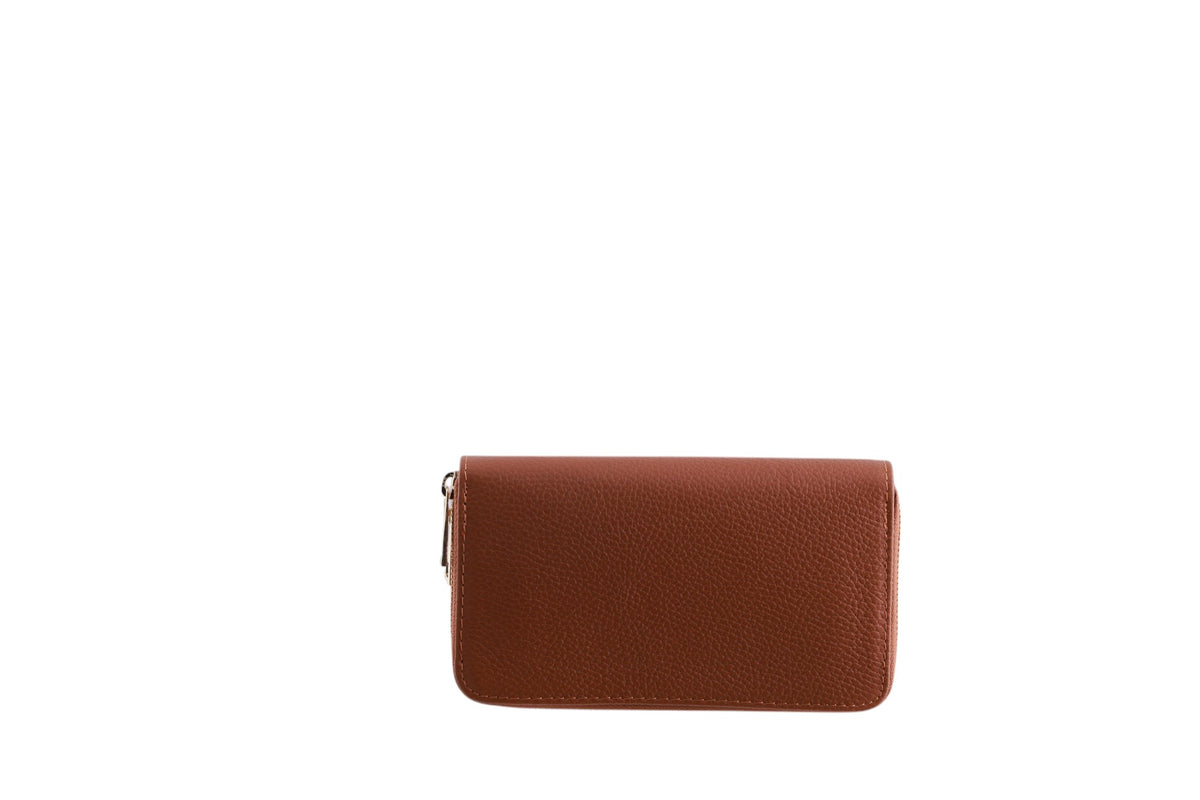 Portafoglio donna doppia zip in pelle dollaro Made in Italy