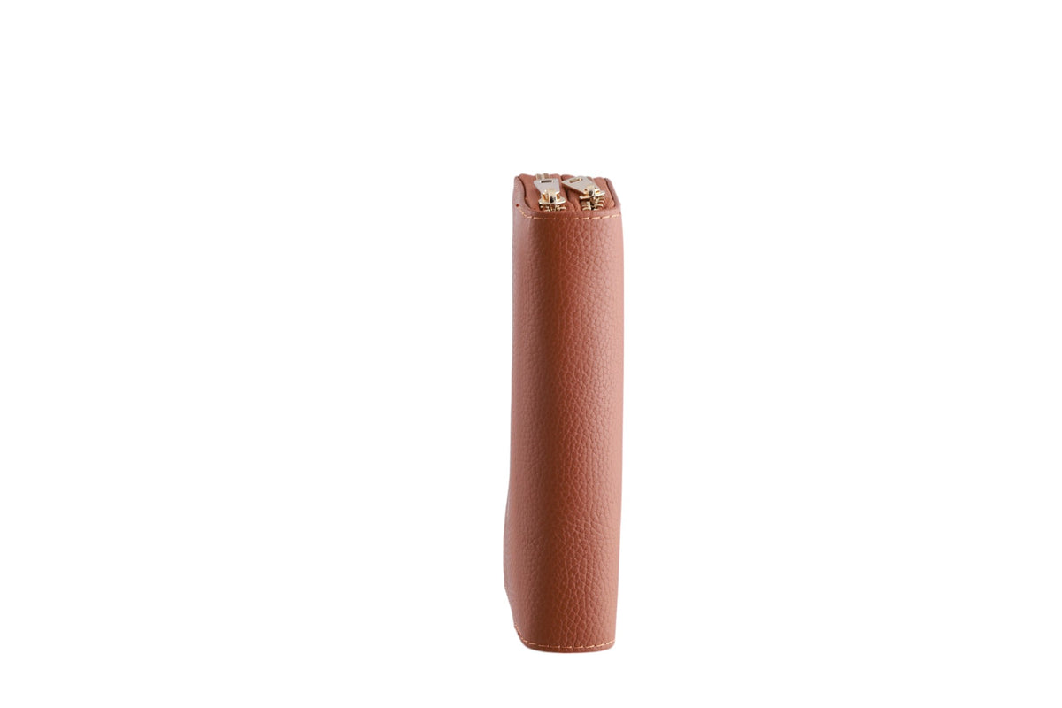Portafoglio donna doppia zip in pelle dollaro Made in Italy
