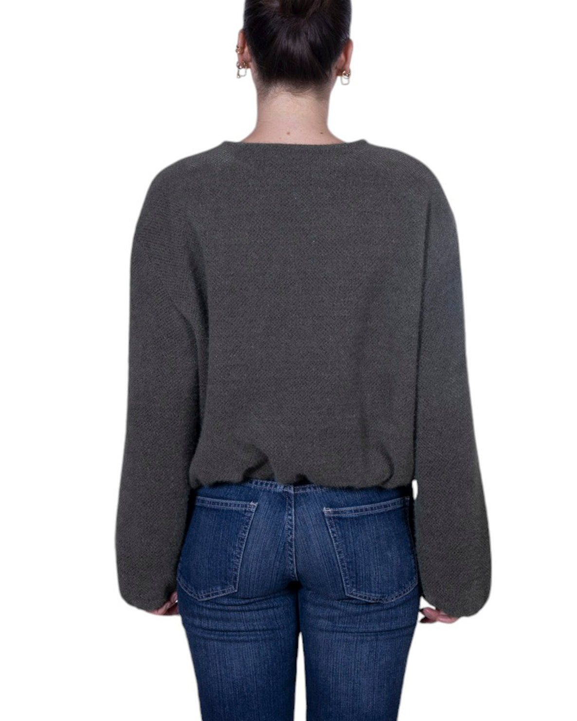 Bomberino donna con chiusura a zip metallica e finiture elasticizzate sui bordi