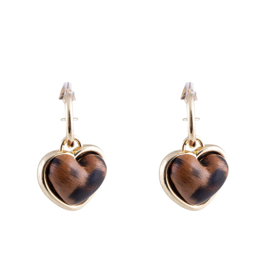 Orecchini cuore maculato
