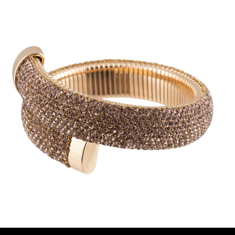 Bracciale spirale con strass