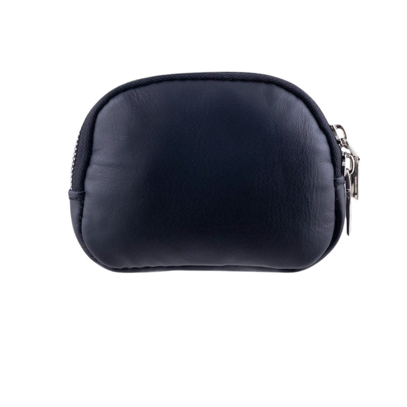 Portamonete in vero cavallino fantasia zebrata con struttura in pelle rigida