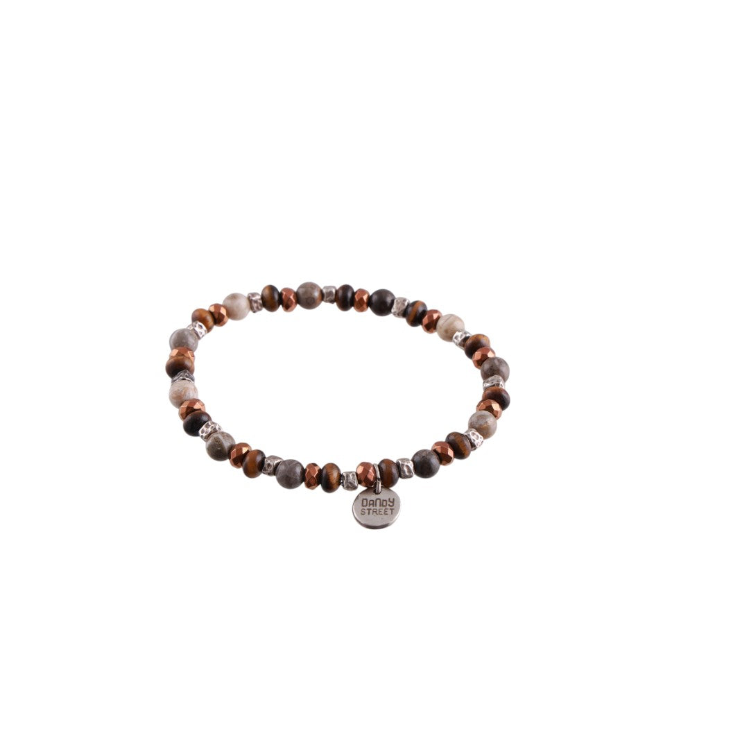 Bracciale uomo elastico con pietre dure