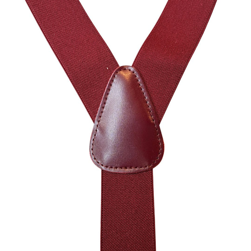 Bretelle da uomo monocolore con clips e bottoni