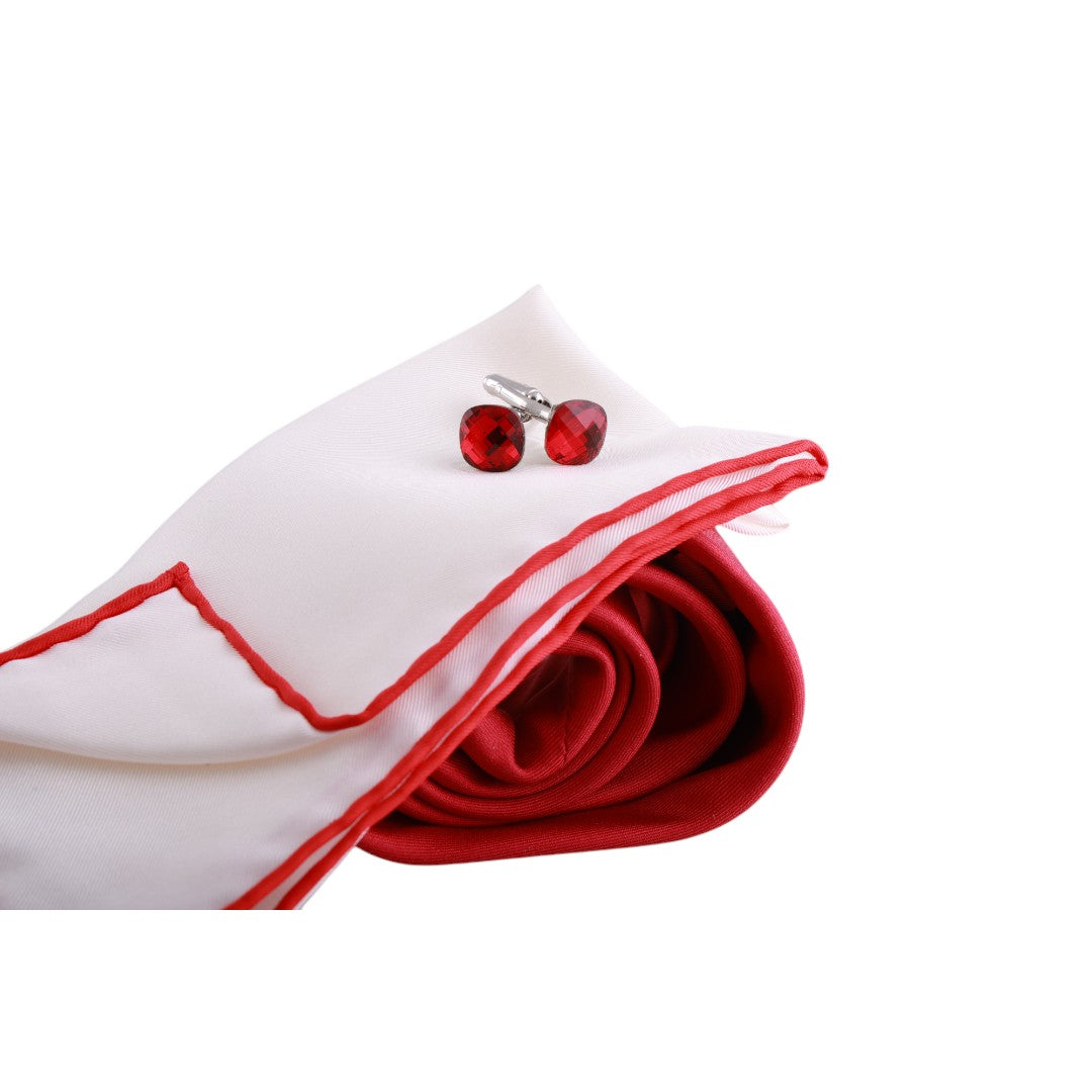 Box cravatta gemelli pochette tinta unita