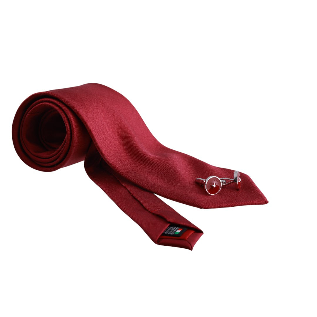 Box cravatta gemelli pochette tinta unita