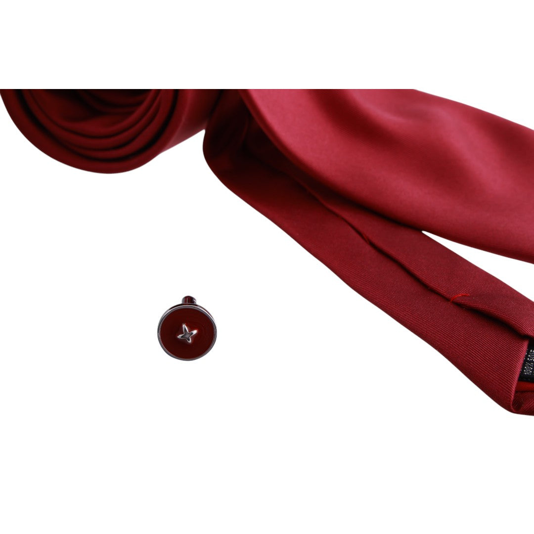 Box cravatta gemelli pochette tinta unita