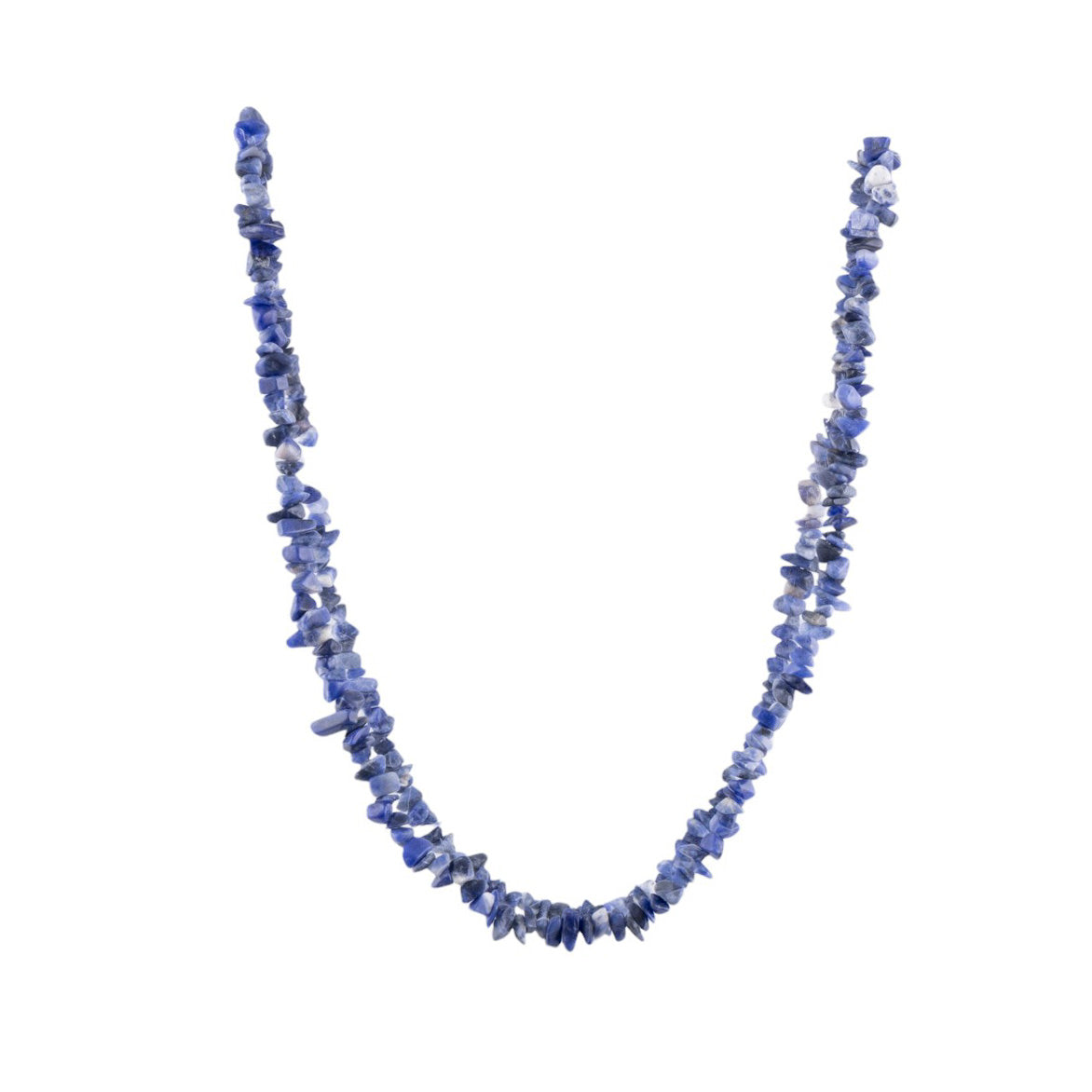 Collana in pietra naturale effetto lapislazzuli con lavorazione a scaglie