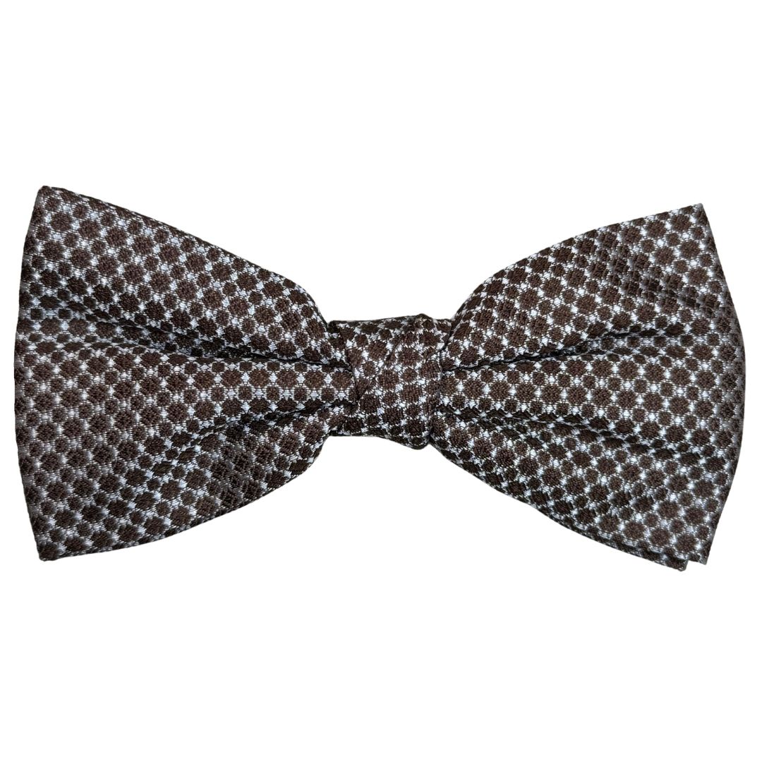 Papillon in seta jacquard disegni geometrici tessuto pregiato e nodo sartoriale