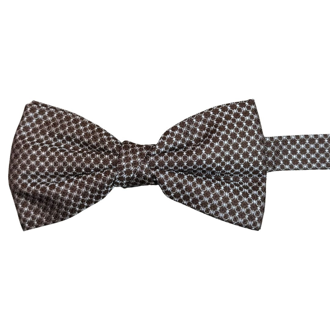 Papillon in seta jacquard disegni geometrici tessuto pregiato e nodo sartoriale