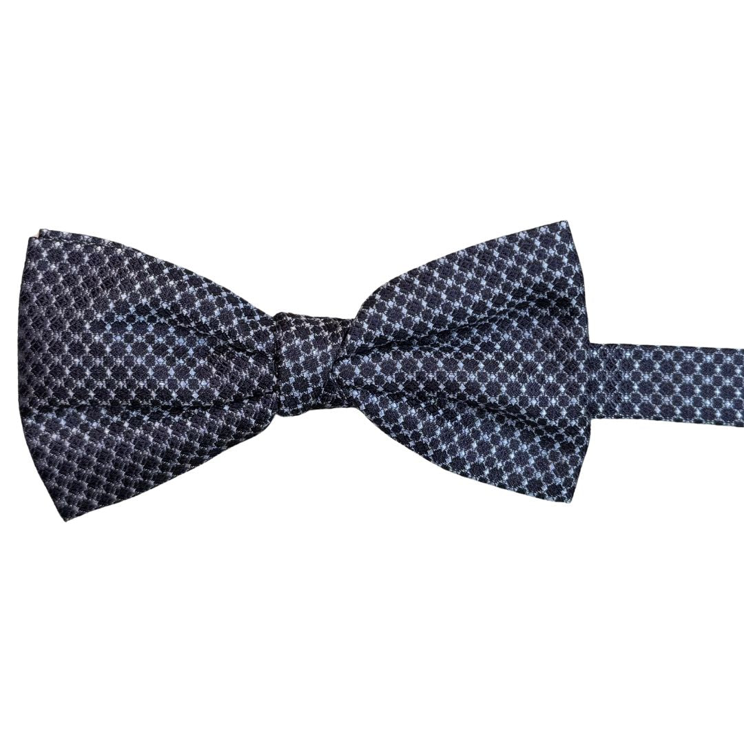 Papillon in seta jacquard disegni geometrici tessuto pregiato e nodo sartoriale