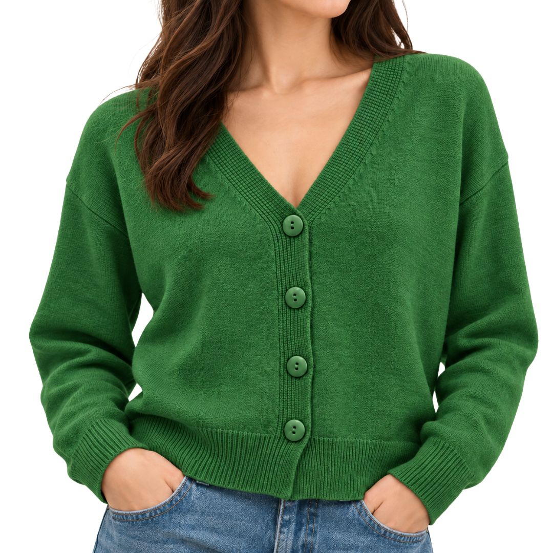 Cardigan donna scollo a V