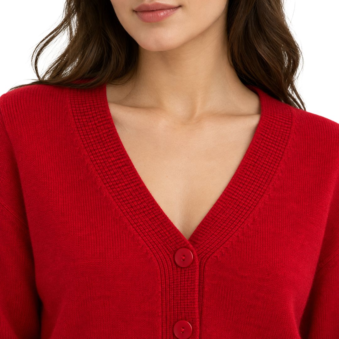 Cardigan donna scollo a V