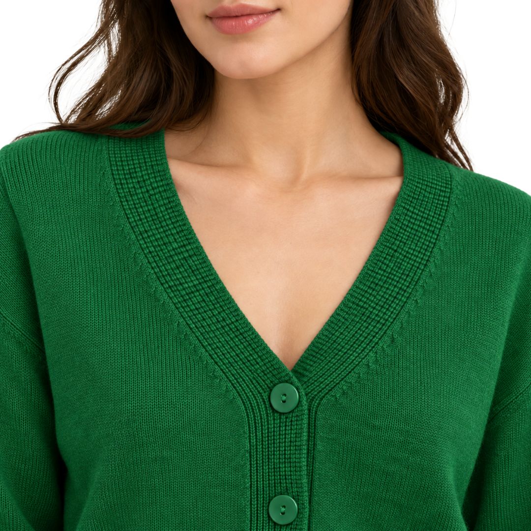 Cardigan donna scollo a V