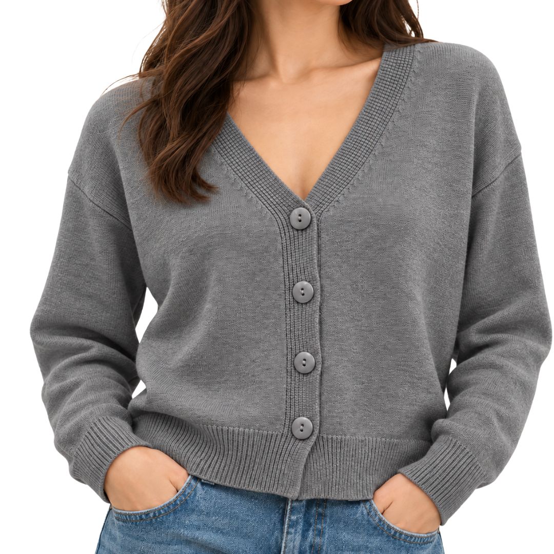 Cardigan donna scollo a V