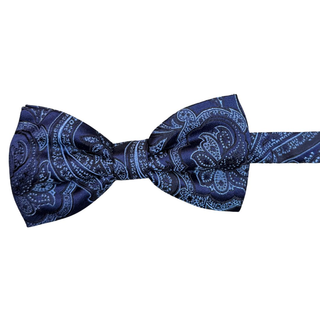 Papillon in seta fantasia cashmere annodato a mano con lavorazione sartoriale