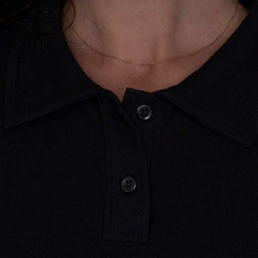 Polo donna a maniche corte tinta unita 100% cotone