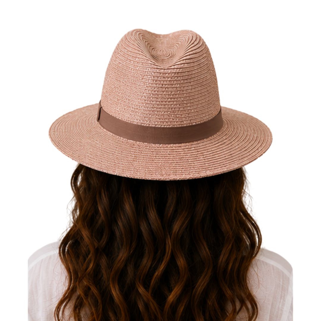 Cappello donna effetto paglia con filo laminato laminato Made in Italy
