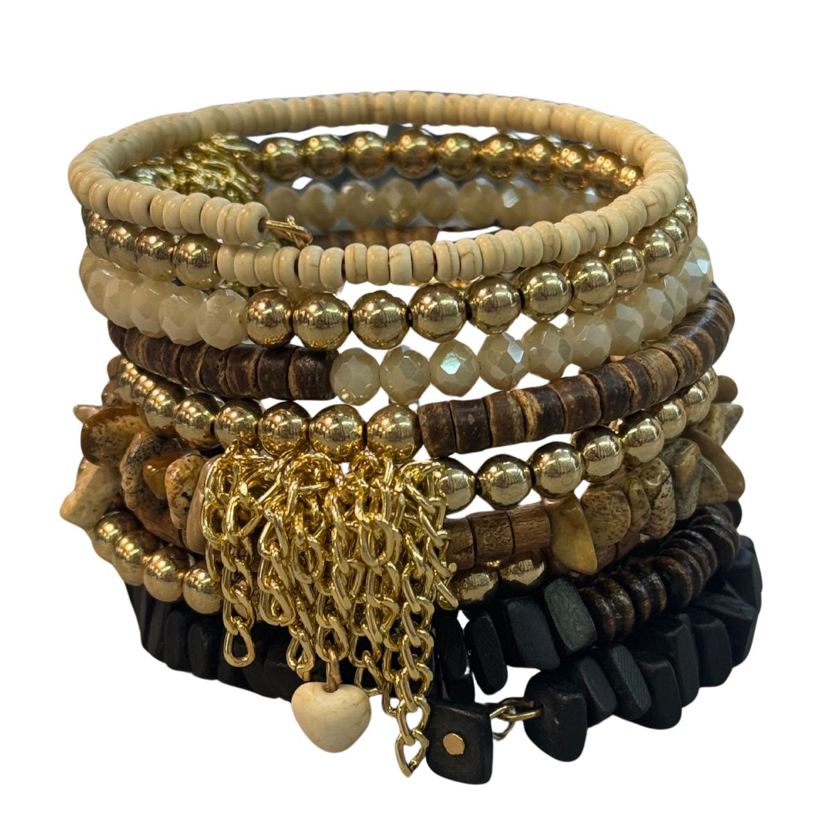 Bracciale a spirale con pietre