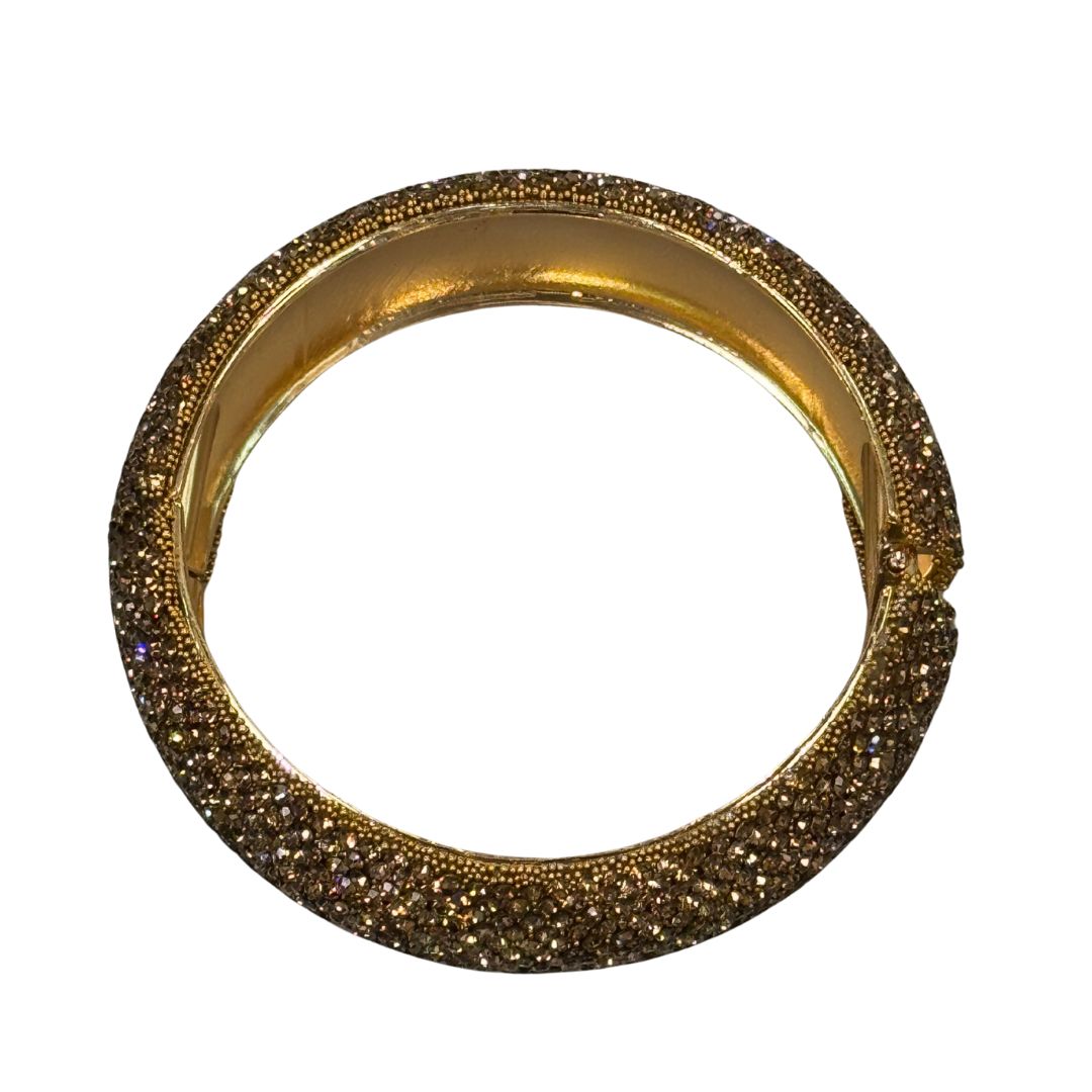 Bracciale donna rigido chiusura a molla con strass