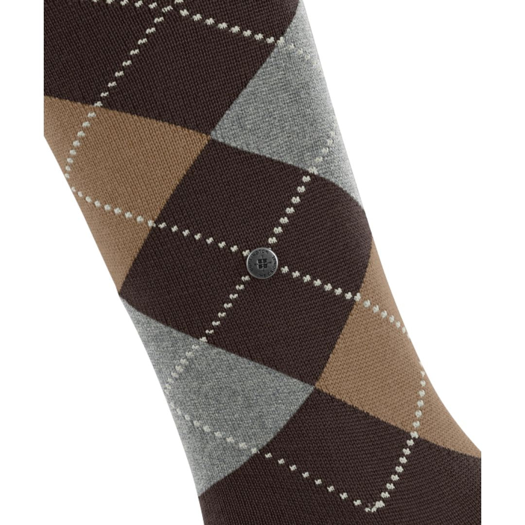 Calzini donna lunghi Burlington Marylebone rombi