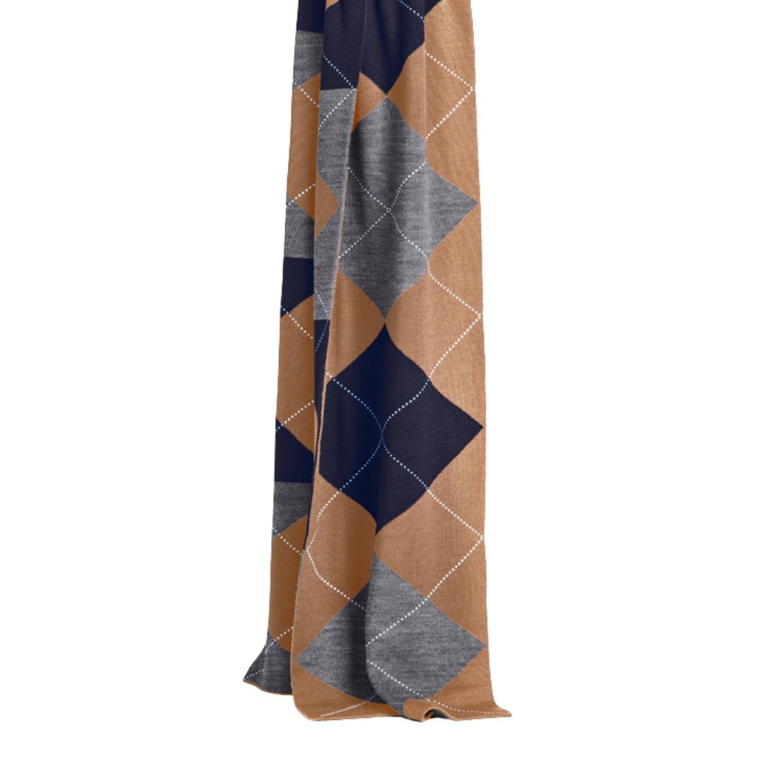 Sciarpa uomo misto lana Royal Reverso a rombi