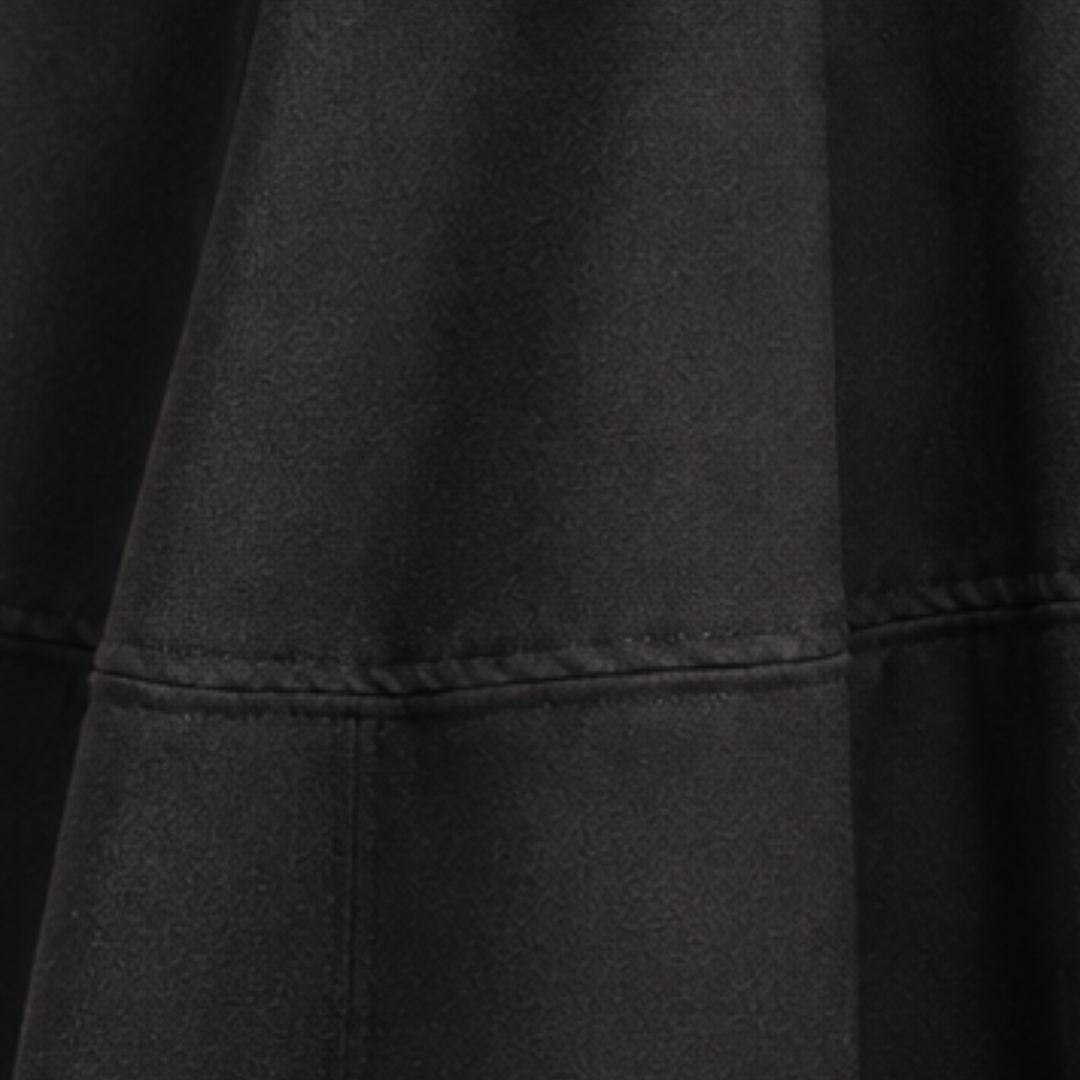 Gonna lunga donna tinta unita con tasche laterali e zip posteriore