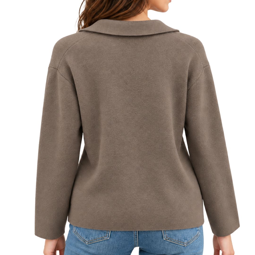 Cardigan donna con colletto e bottoni
