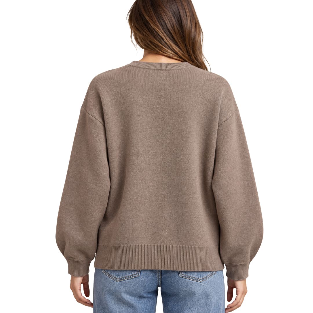 Cardigan donna con bottoni gioiello scollo tondo