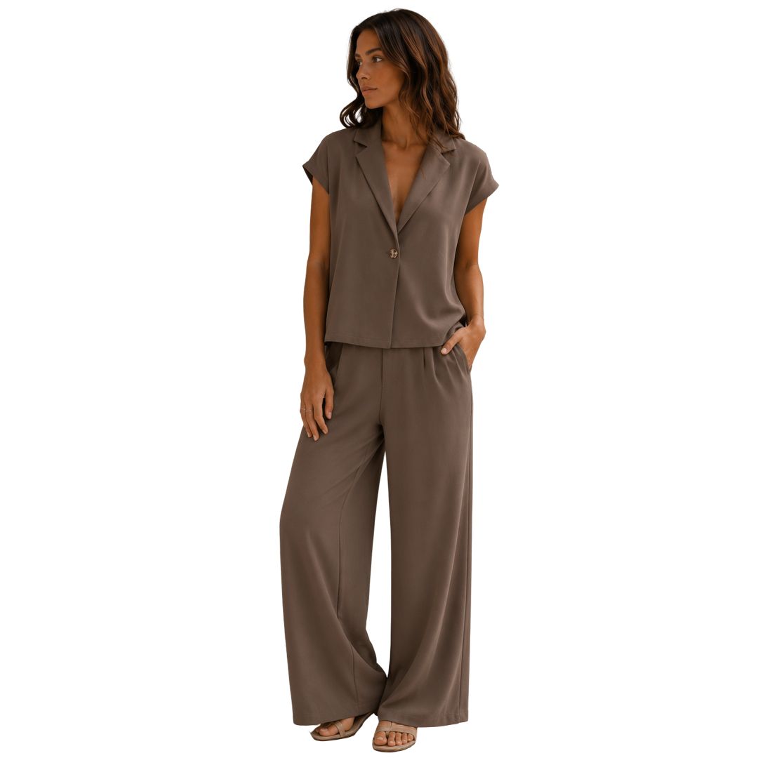 Gilet donna misto cotone con colletto, bottone singolo argentato Made in Italy