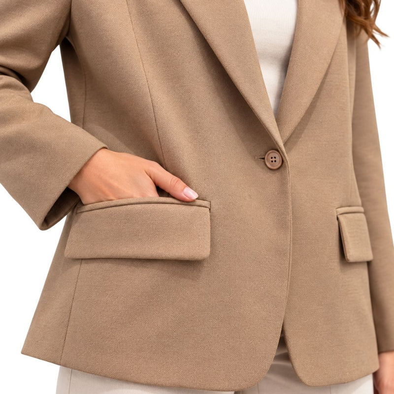 giacca donna 1 bottone mod over tasca con pattina