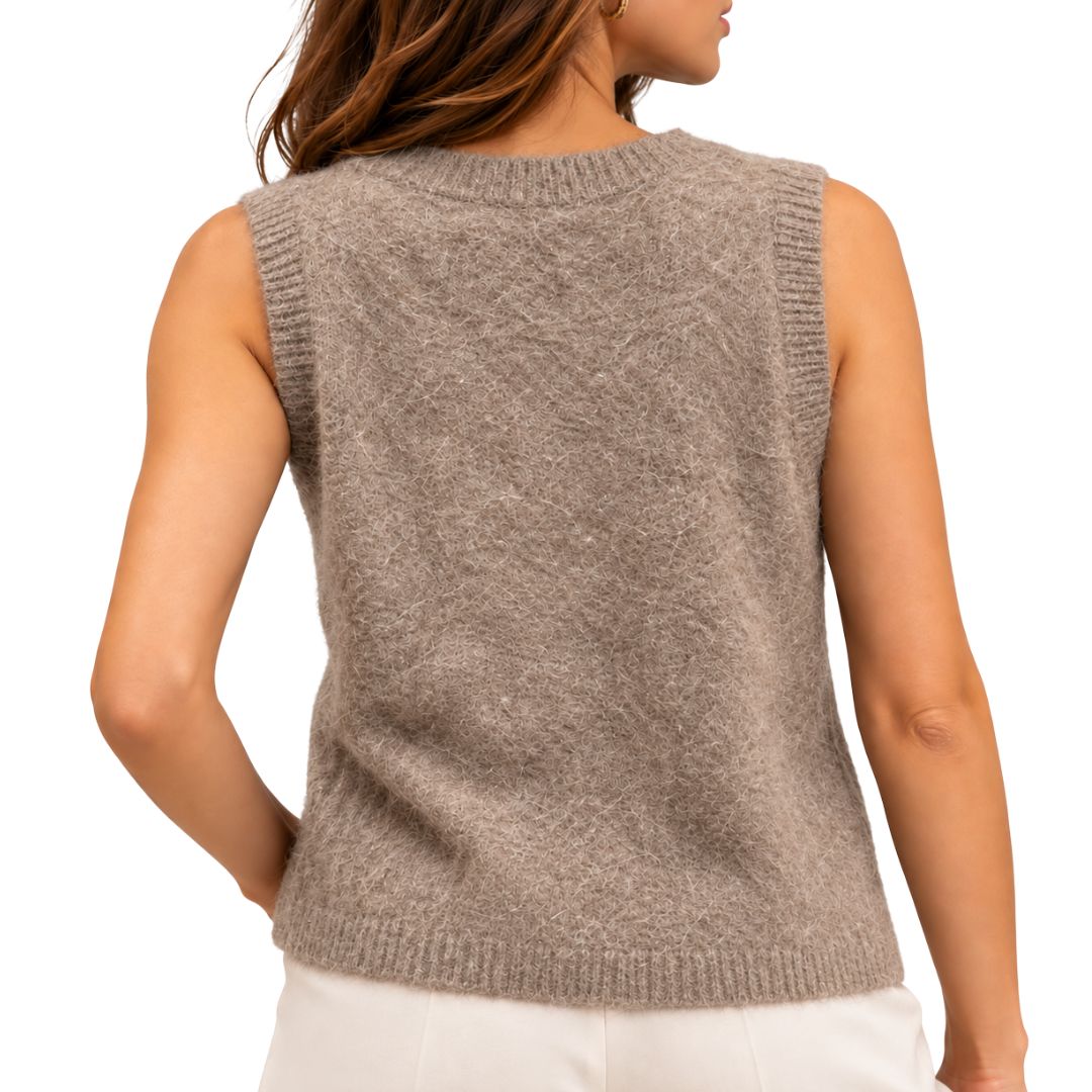 Gilet donna con bottoni in 100% lana morbida Made in Italy