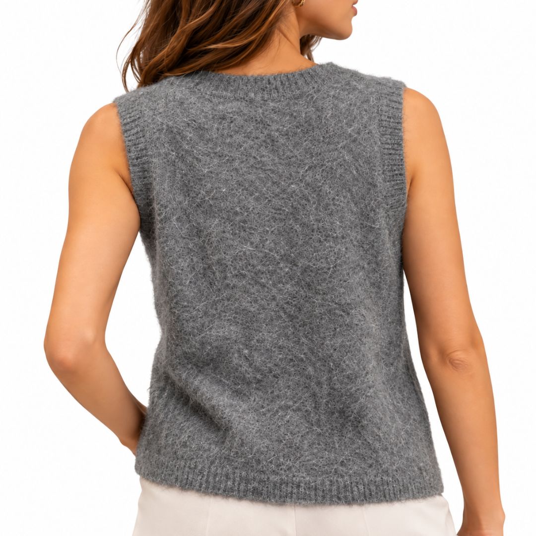 Gilet donna con bottoni in 100% lana morbida Made in Italy
