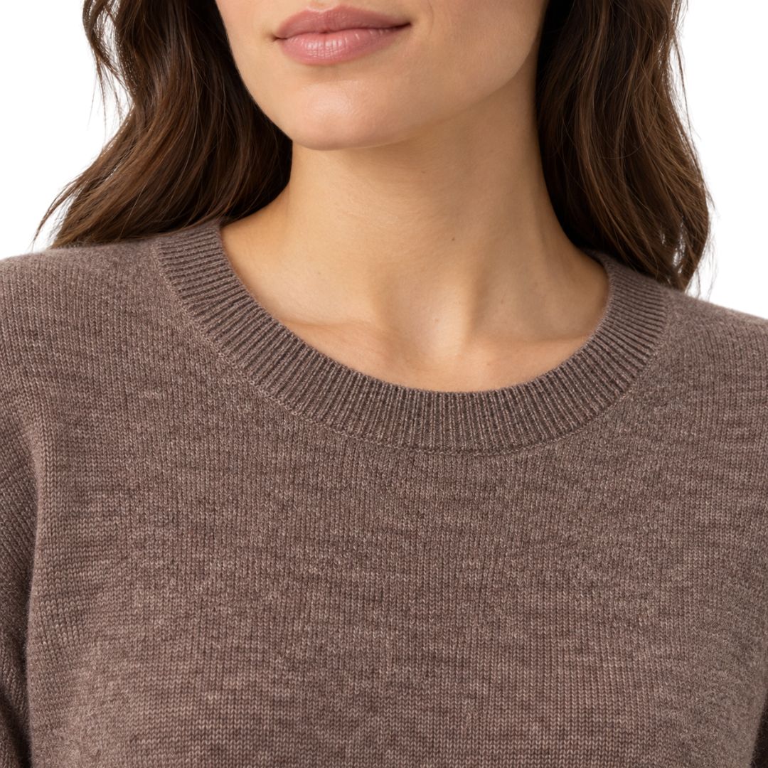 Maglia donna collo tondo 100% lana Made in Italy