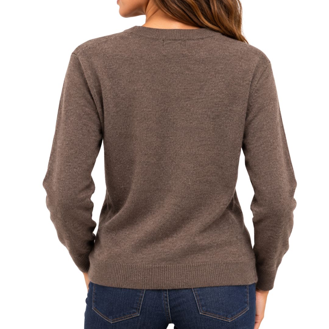 Maglia donna collo tondo 100% lana Made in Italy