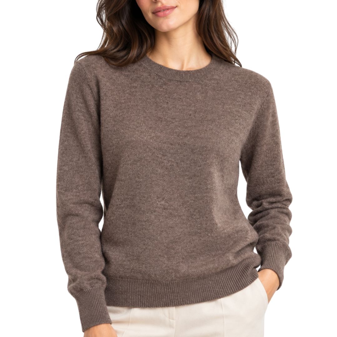 Maglia donna collo tondo 100% lana Made in Italy