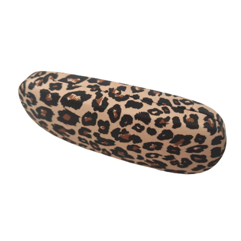 Cover portaocchiali in tessuto rigida con stampa leopardata