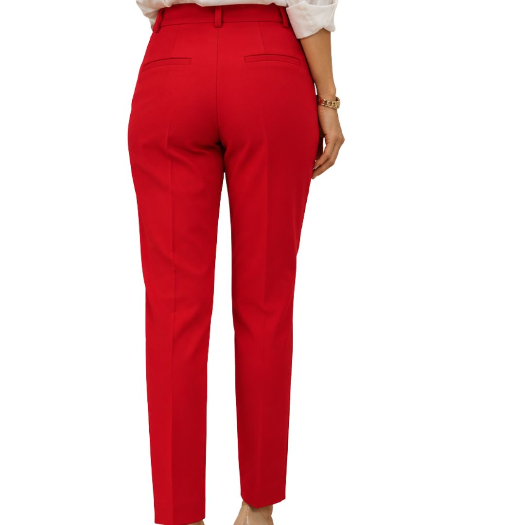 Pantalone donna Edda tasca chino e finta tasca a filetto dietro