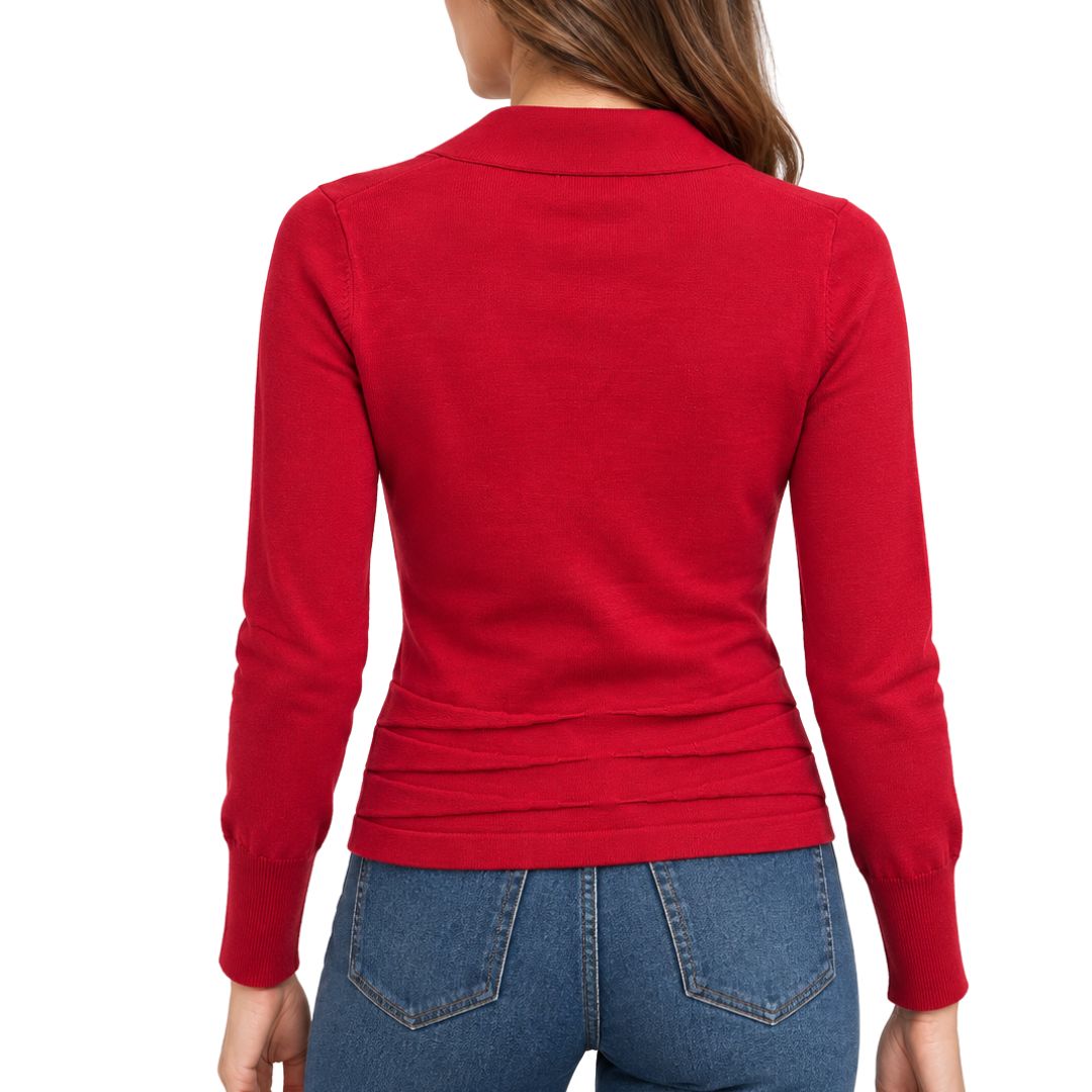 Maglia donna Mercurio ad incrocio scollo a V