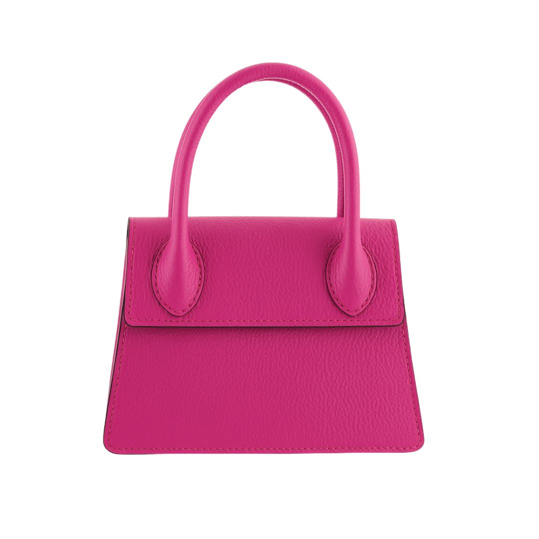 Borsa Trapezio in Pelle Martellata