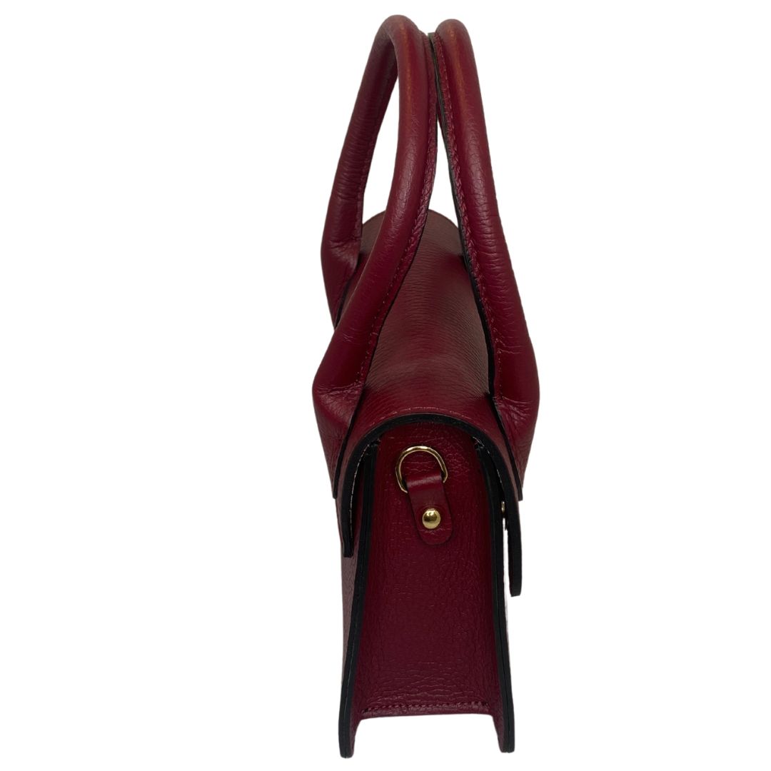 Borsa Trapezio in Pelle Martellata