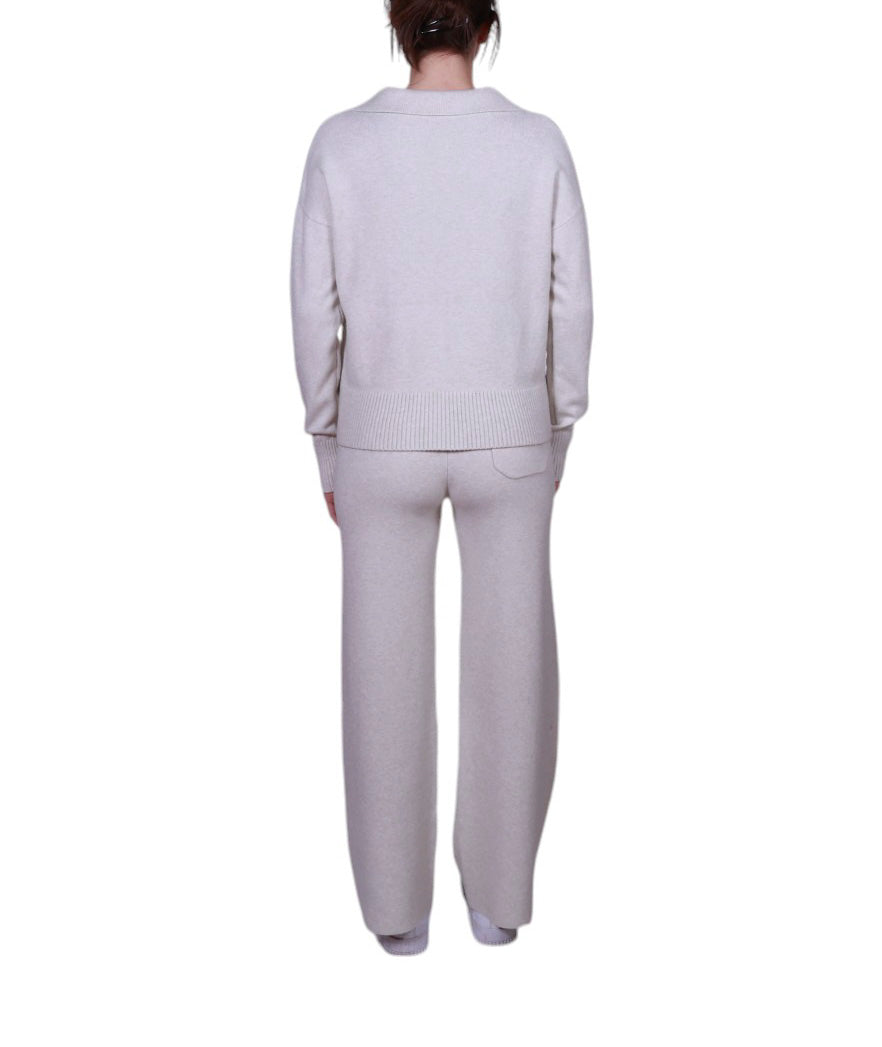 Pantalone donna in maglia con coulisse Made in Italy