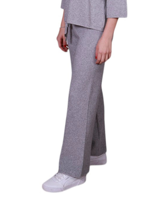 Pantalone donna in maglia con coulisse Made in Italy